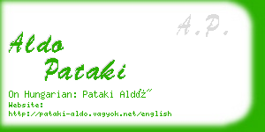 aldo pataki business card